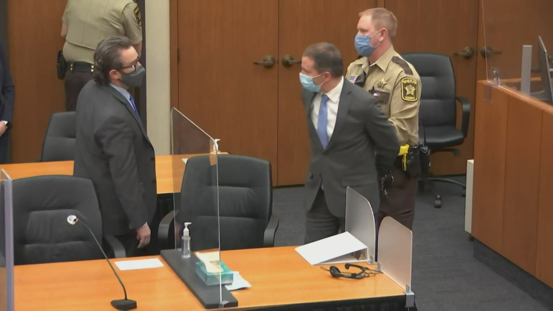 chauvin in handcuffs